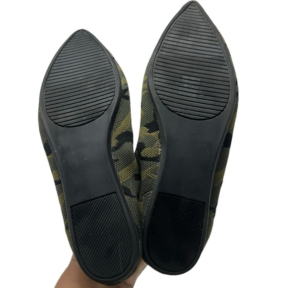 Steven Steve Madden Rosy Pointed Toe Camouflage Knit Flats Green Size 8 - Picture 7 of 8
